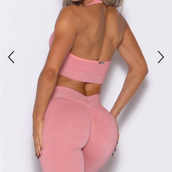 Bombshell Sportswear Pink Sparkle Sports Bra and Leggings Set - Picture 4 of 9
